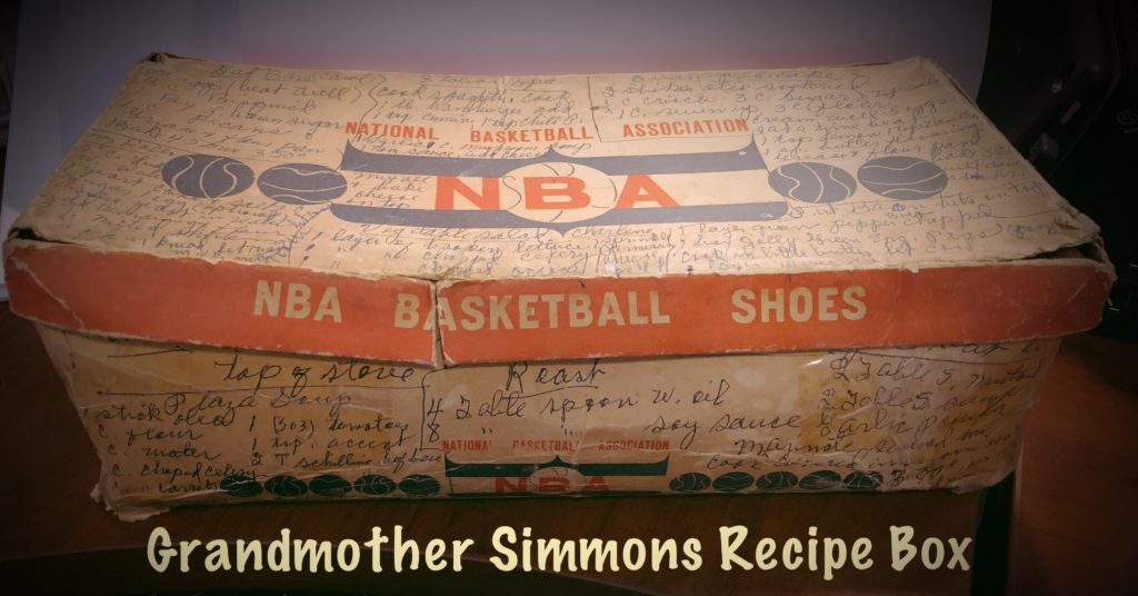 Grandmother Simmons Recipe Box