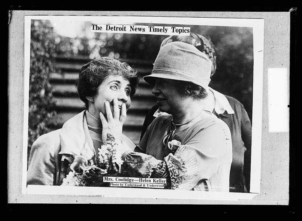 Helen Keller and Mrs Calvin Coolidge