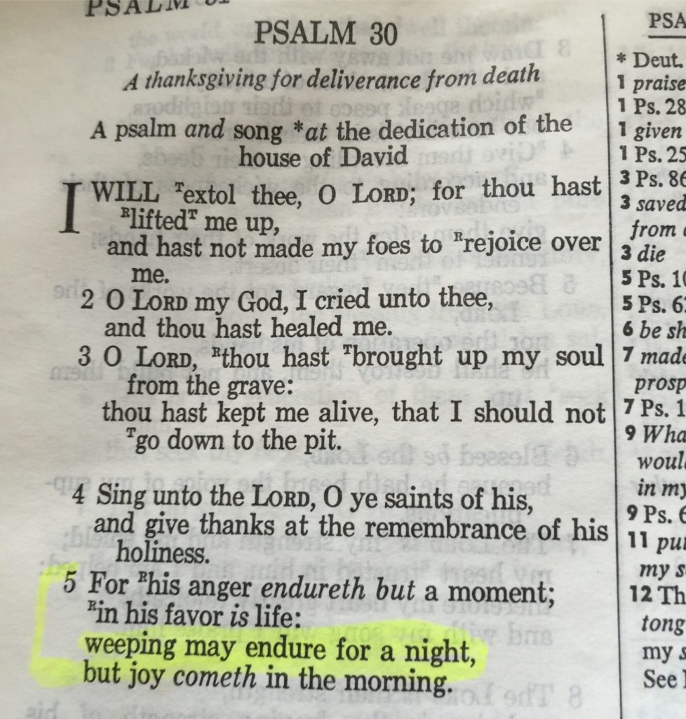 Psalms 30:5