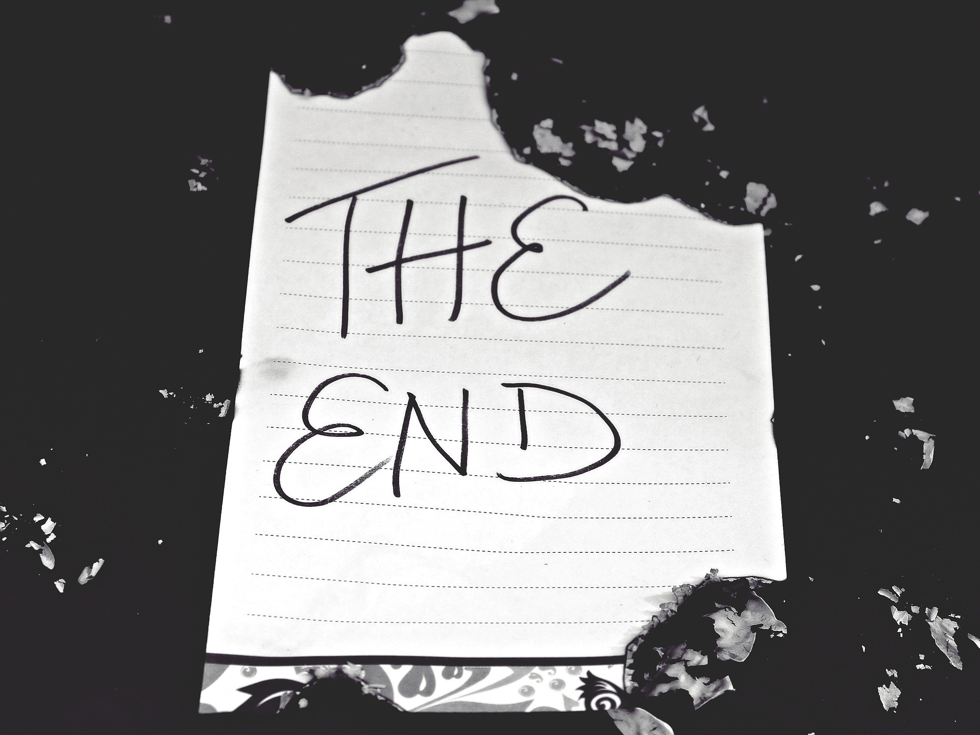 Note saying The End