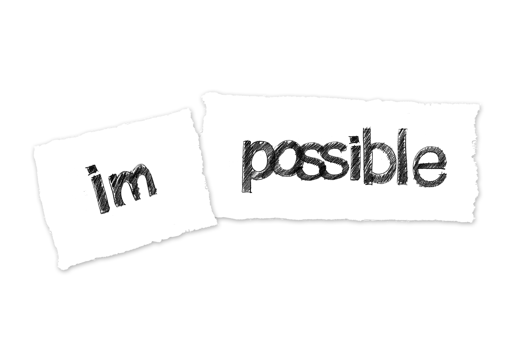 Broken letters saying I'm Possible