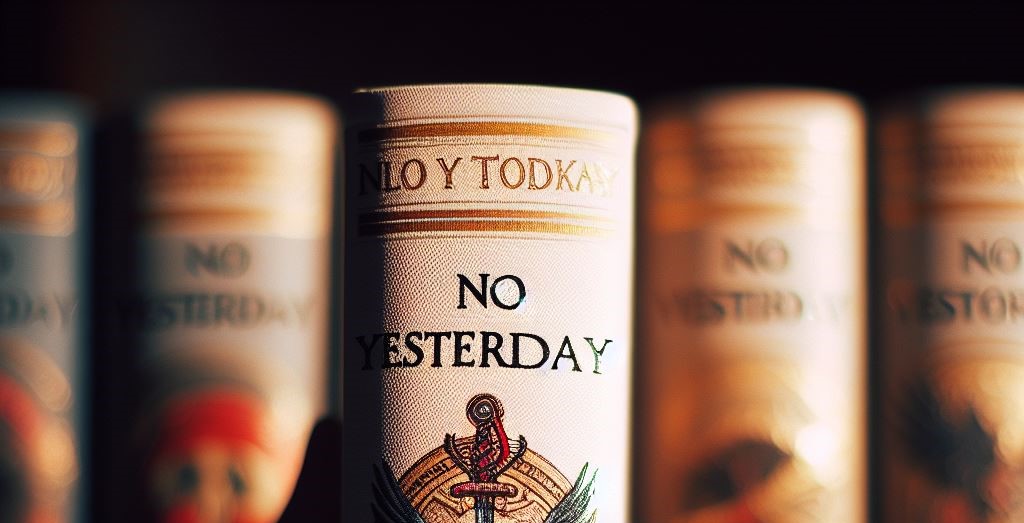 Book with spine title "No Yesterday"