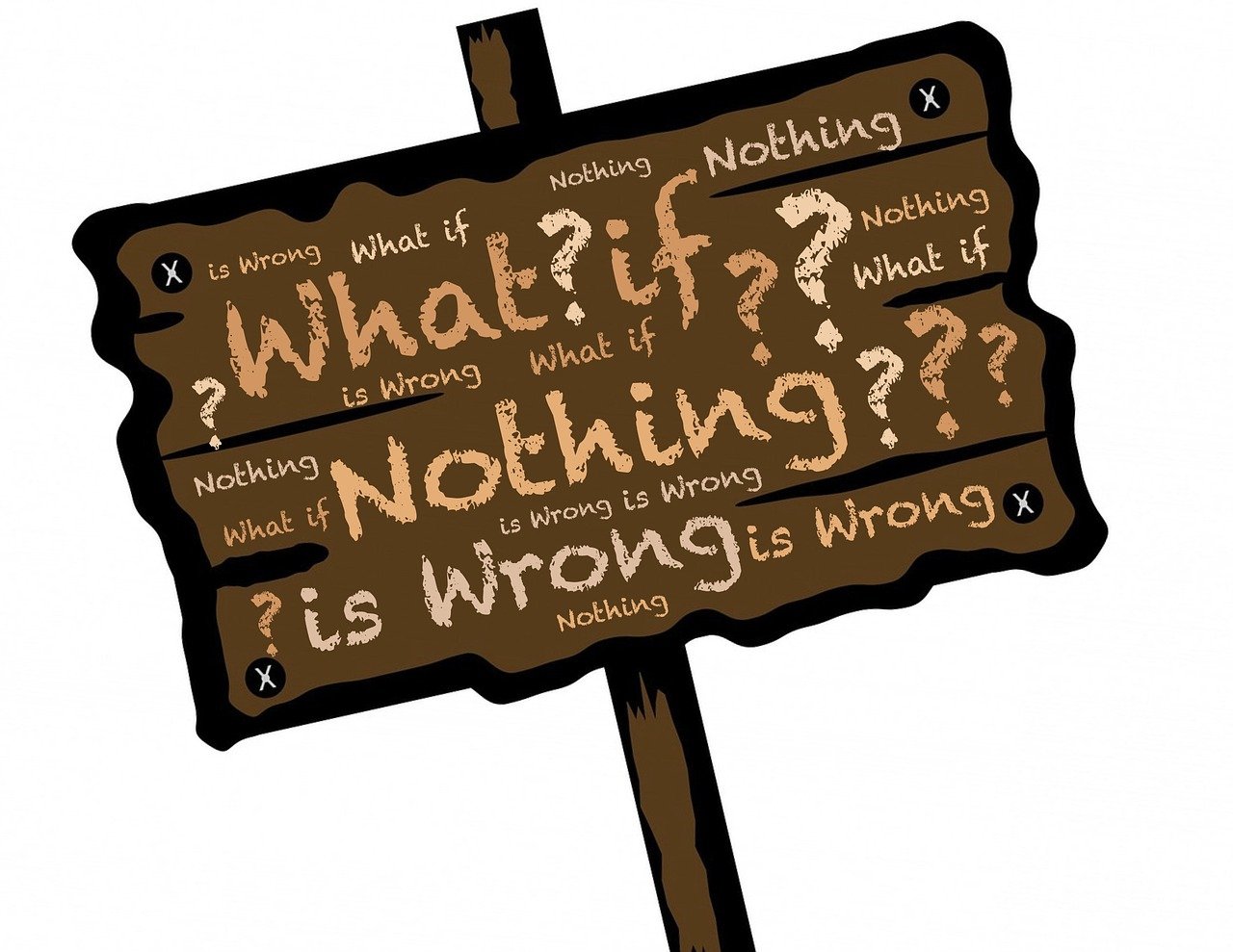 Sign with question: What if nothing is wrong?